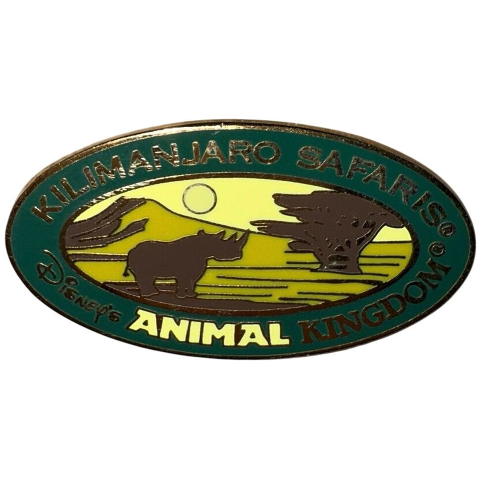 Vintage Animal Kingdom Walt Disney World Enamel Pin Kilimanjaro Safaris Rhino